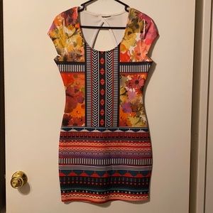 Many print mini dress